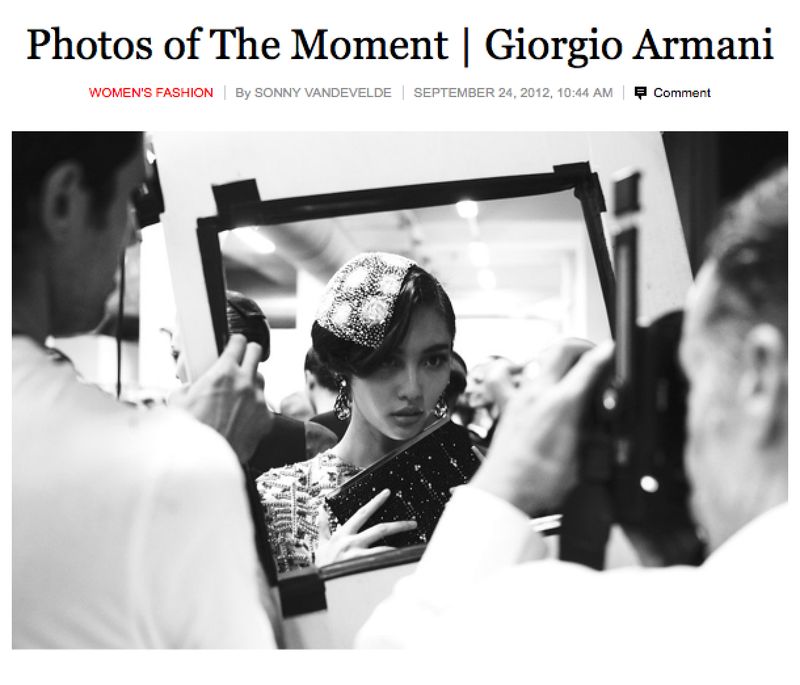 My New York Times coverage of Giorgio Armani