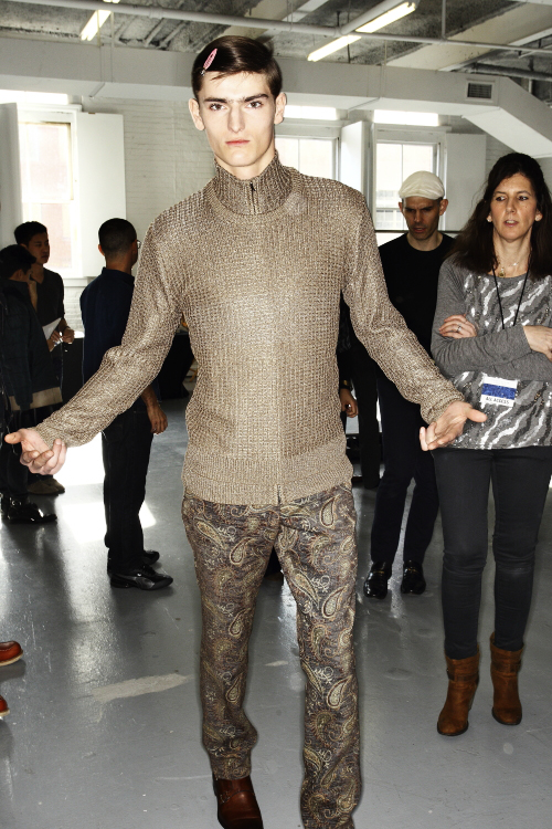 Perry Ellis by Duckie Brown AW13/14 Men Fashion Show New York Backstage