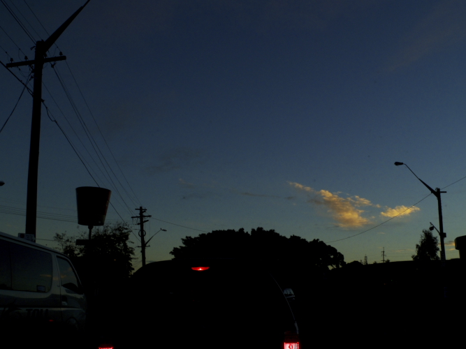 Nice Sky shots while driving in peak hour traffic Sydney