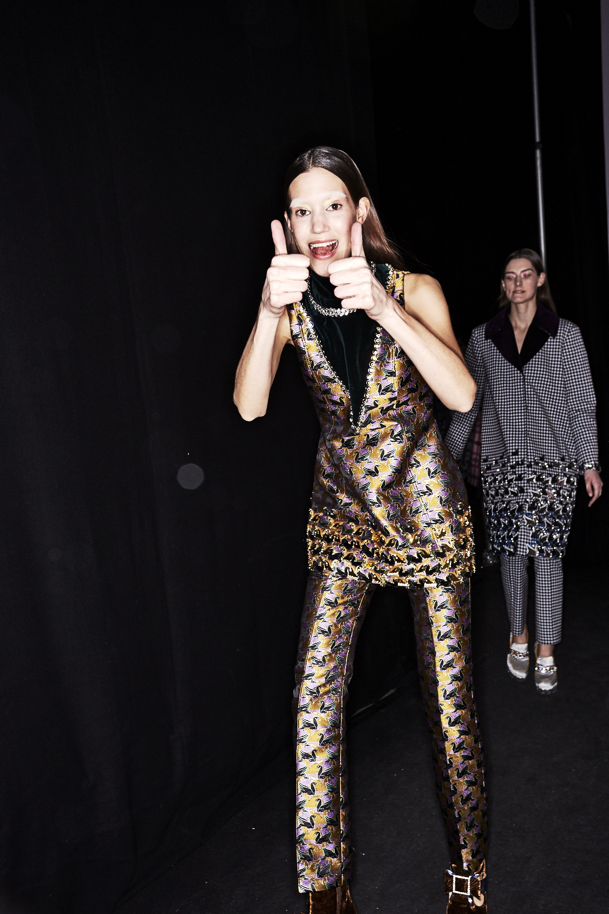 Mary Katrantzou AW1718 Fashion Show London Backstage