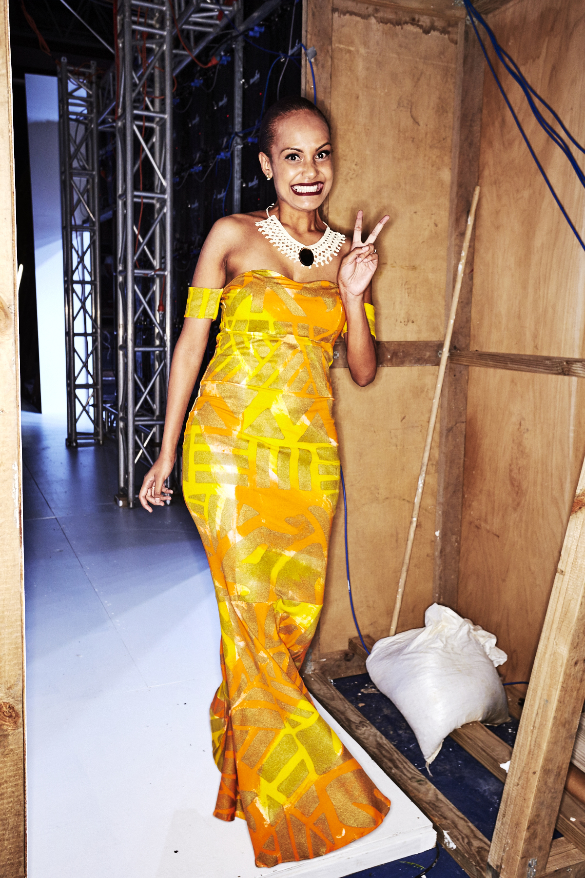 Tauariki Wear SS1718 Fiji Fashion Show Suva Backstage