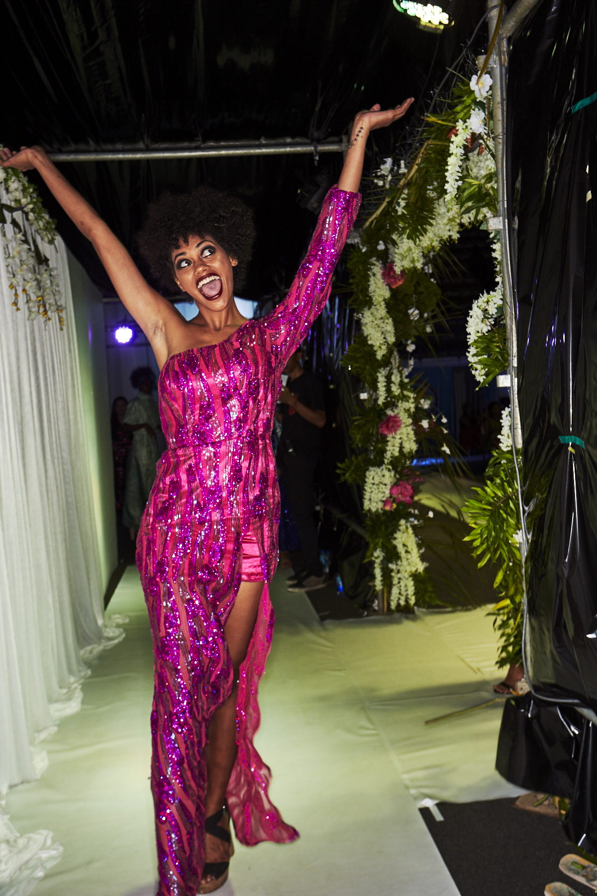 Jadeine Whiteside 2018 Resort Luxe Fashion Show Backstage Suva, Fiji